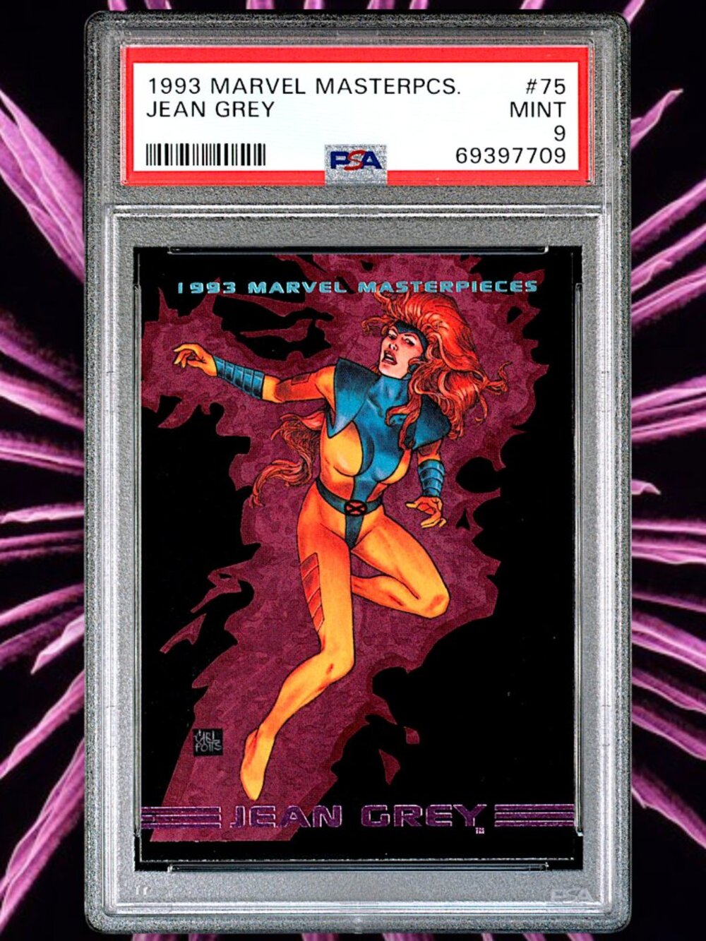 1993 Marvel Masterpieces #75 JEAN GREY PSA 9
